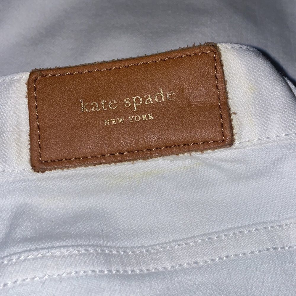 kate spade / cutwork denim white high waist jeans - Picture 9 of 10